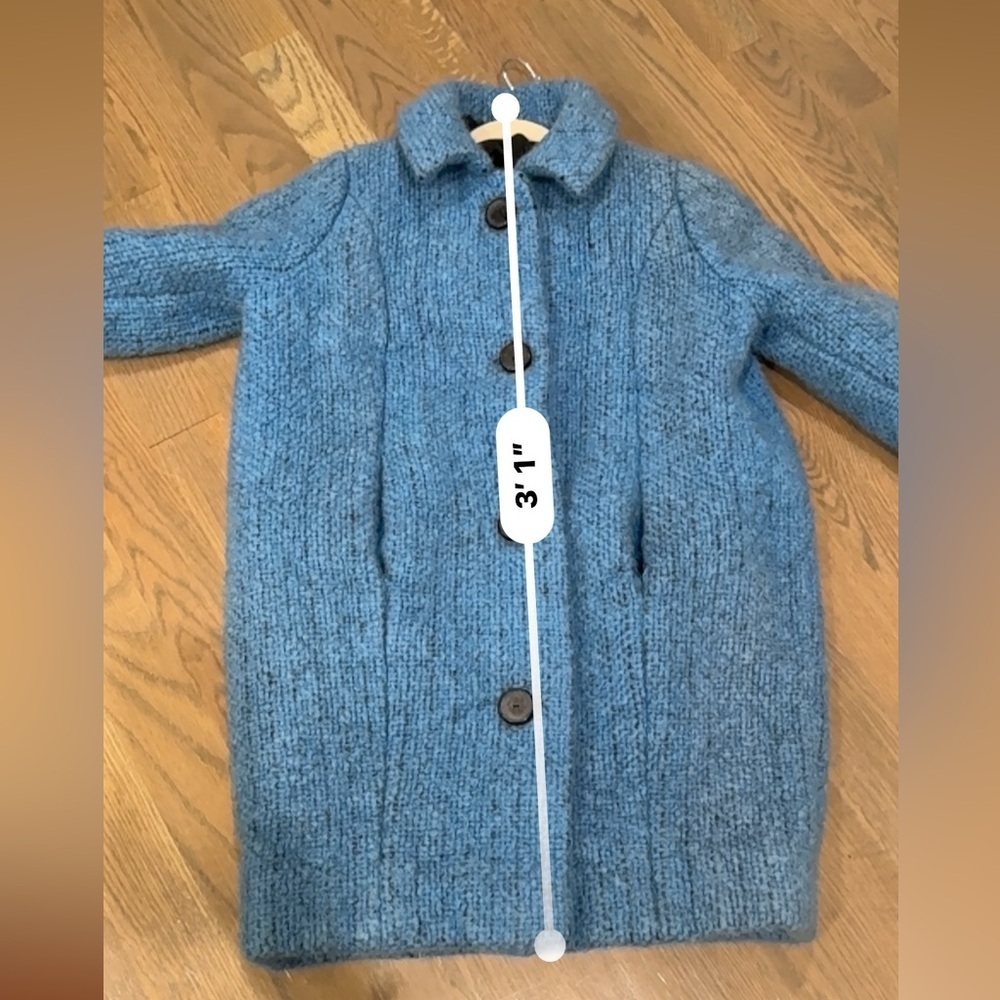 VINTAGE jacket peacoat blue blazer women’s coat, button up, great condition M - Picture 7 of 7